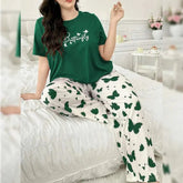 Mix Printed Butterfly Butterfly Printed Trousers – Women's Lounge Wear - Clothing By Has